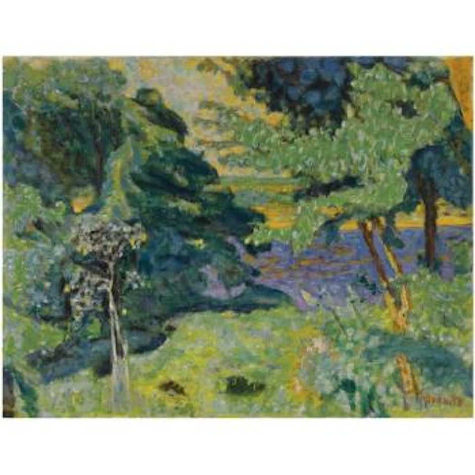 Jardin À Vernon Or Paysage Au Bord De La Seine by Pierre Bonnard