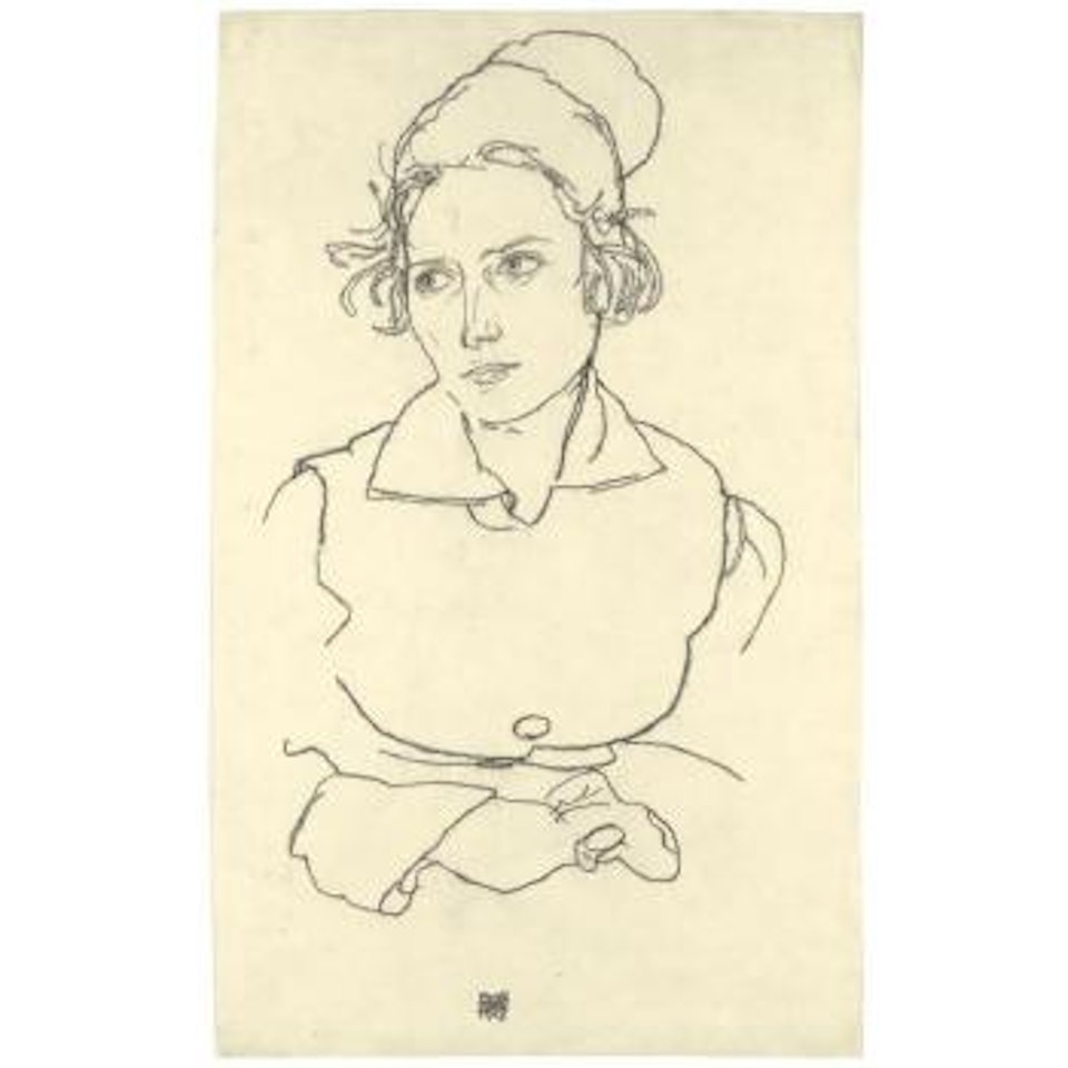 Junge Frau (Frau Berger-lampl) (Young Woman - Mrs Berger-lampl) by Egon Schiele