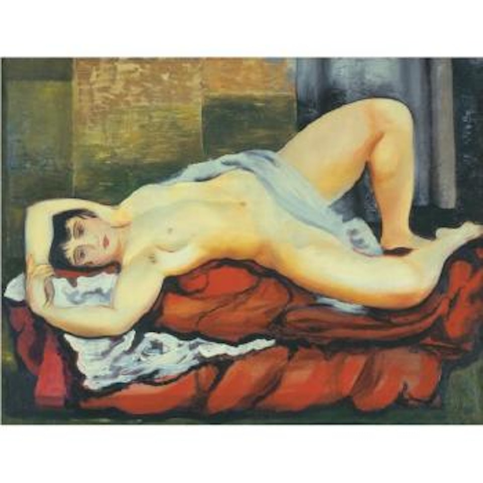 Nu Couché Au Drap Blanc by Moïse Kisling