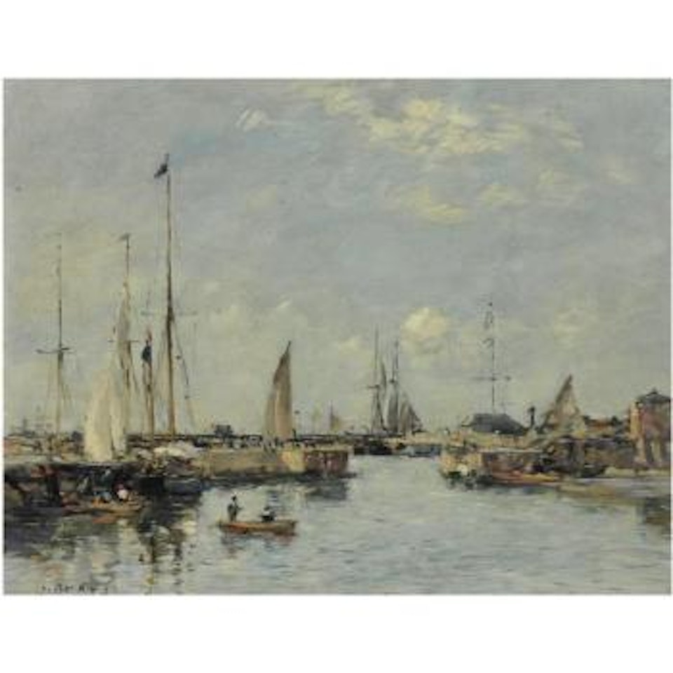 Le Sas À Trouville by Eugène Boudin