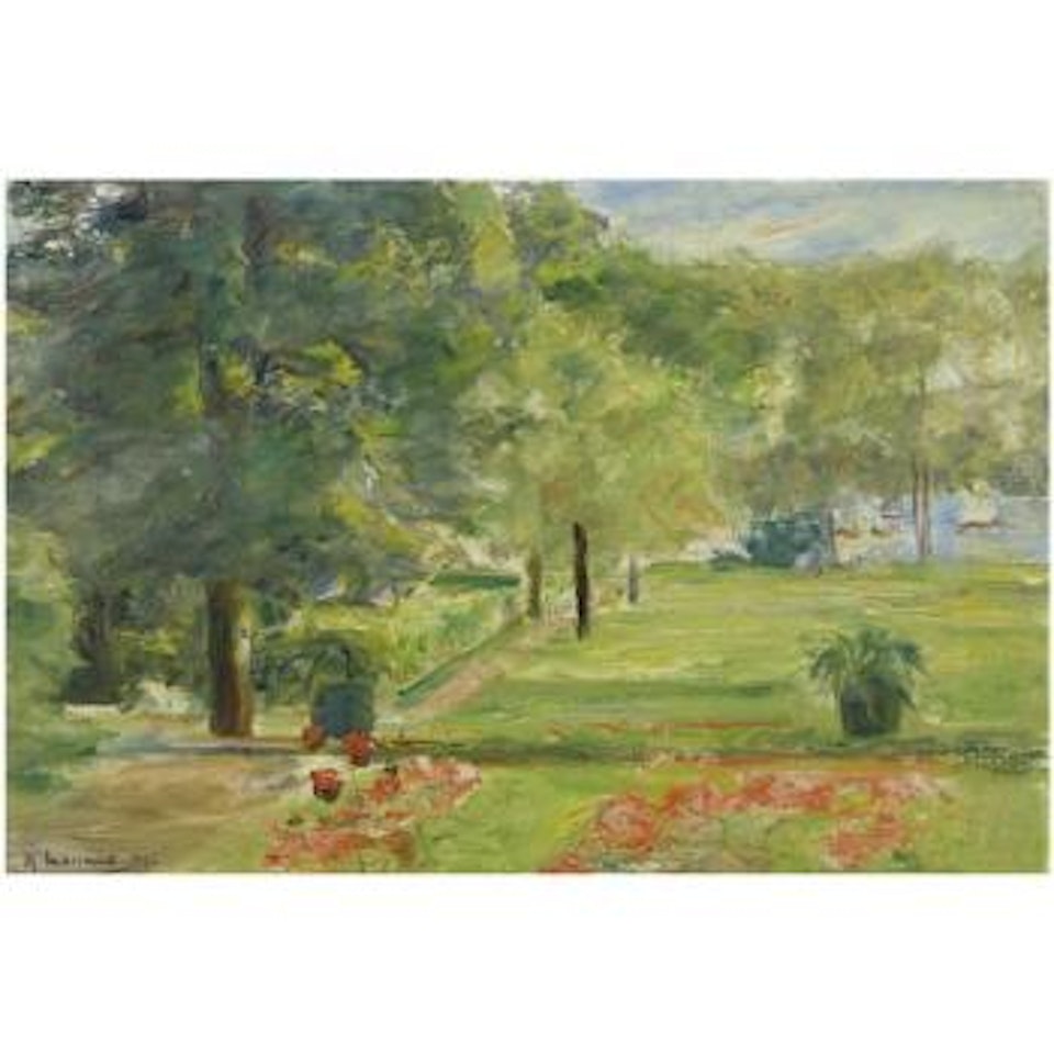 Blumenterrasse Im Wannseegarten Nach Osten (Flower Terrace, Wannsee Garden To The East) by Max Liebermann
