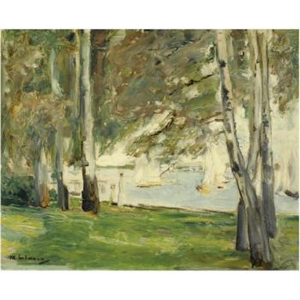Birken Am Wannseeufer Nach Osten (Birch Trees On The Banks Of Wannsee, To The East) by Max Liebermann