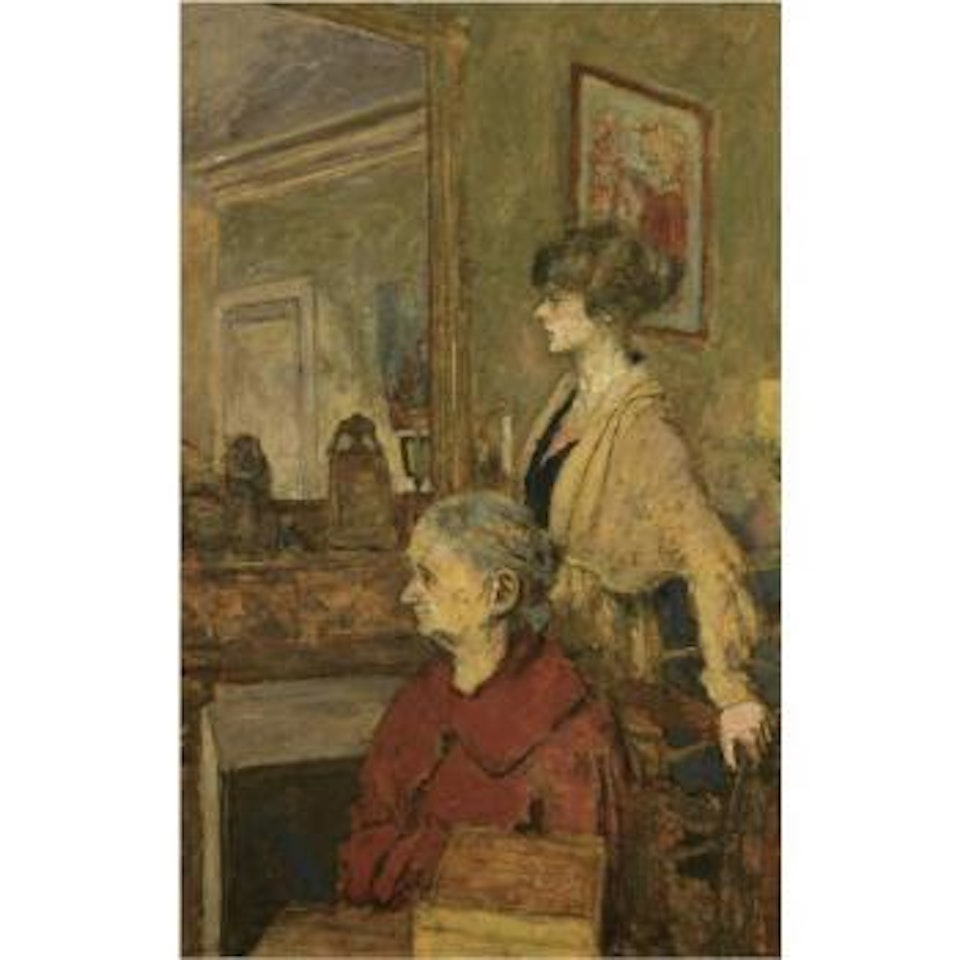Madame Vuillard Et Annette, Rue De Calais by Édouard Vuillard
