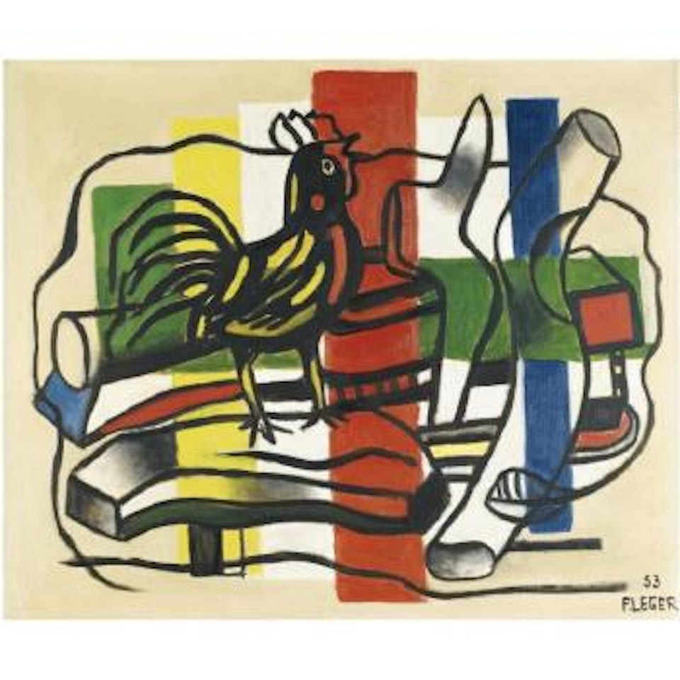 Le Coq Jaune Et Noir by Fernand Leger