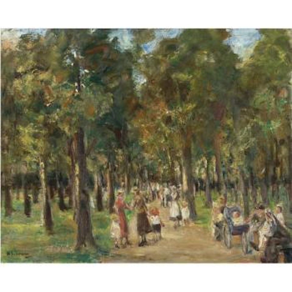 Spaziergänger Im Tiergarten (Strollers In Tiergarten) by Max Liebermann