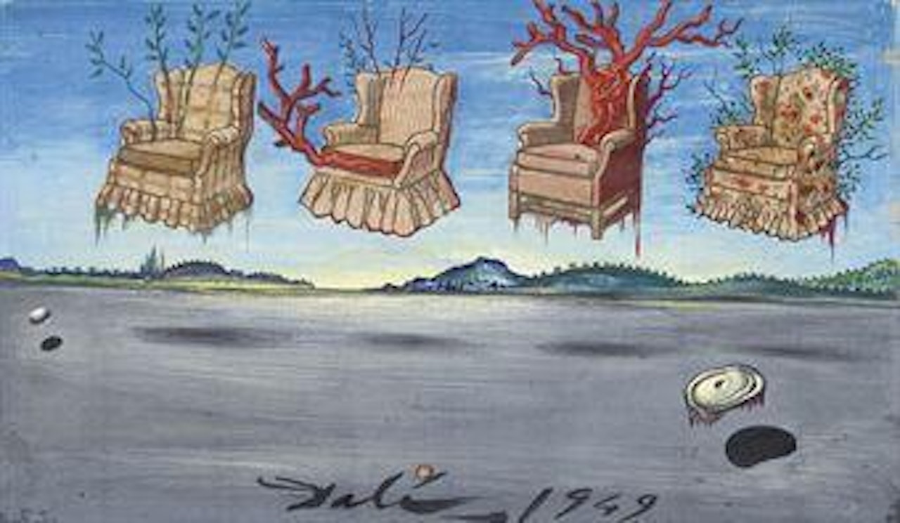 Quatre fauteuils dans le ciel by Salvador Dali