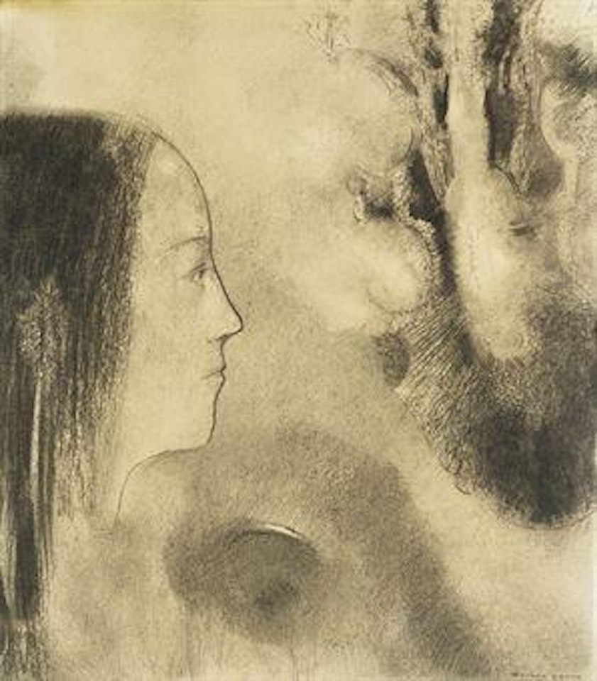 Profil féminin by Odilon Redon