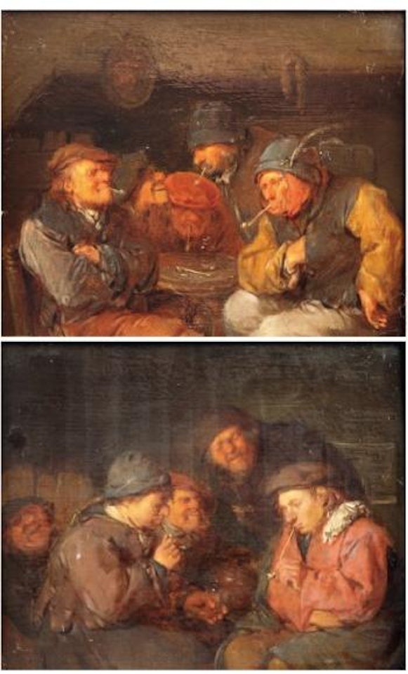 Les fumeurs dans une taverne by Egbert van Heemskerk III
