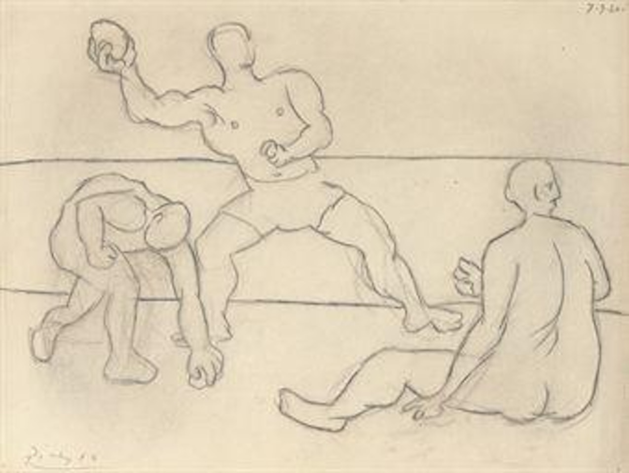 Homme lançant une pierre by Pablo Picasso