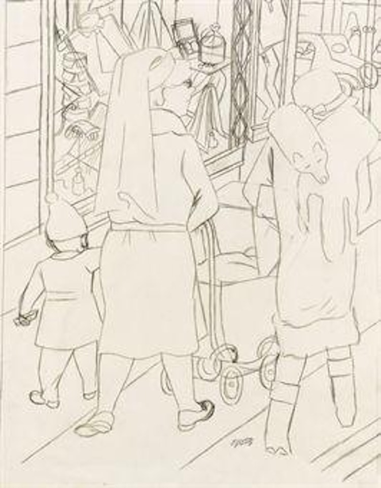 Strassenszene, Berlin by George Grosz