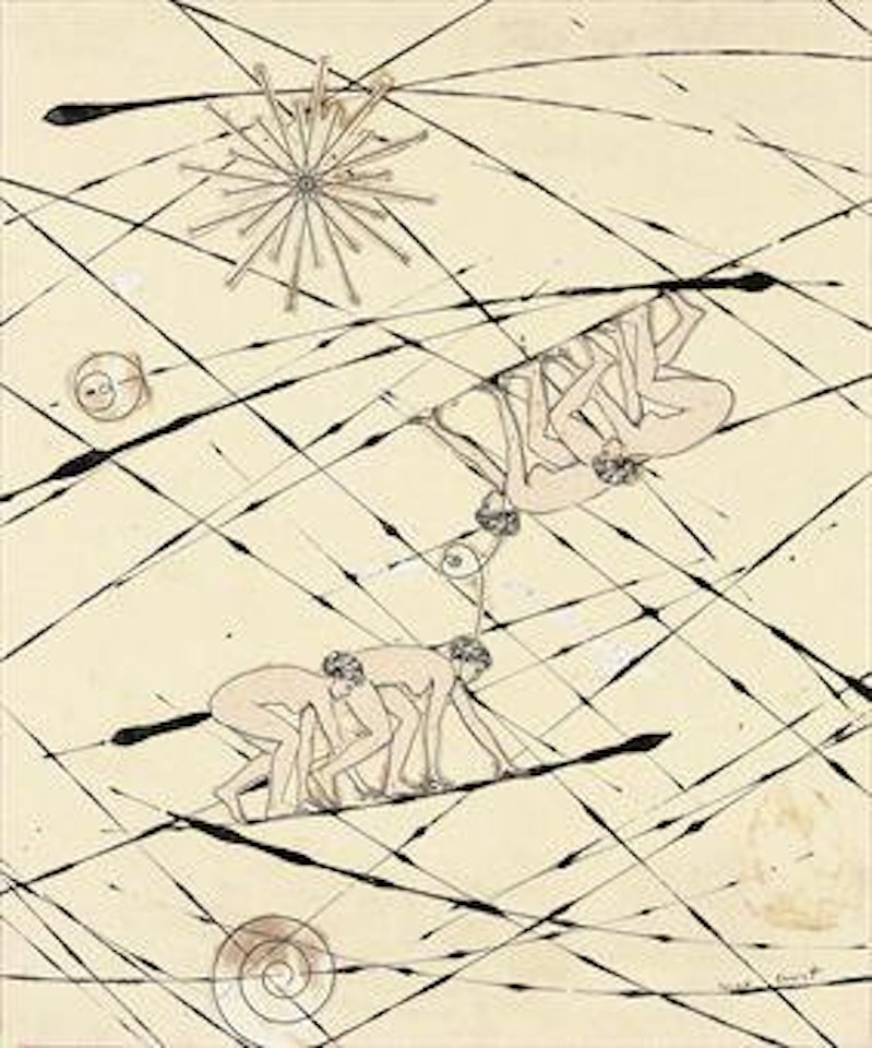 d'où le haut et le bas cessent d'être perçus contradictoirement by Max Ernst