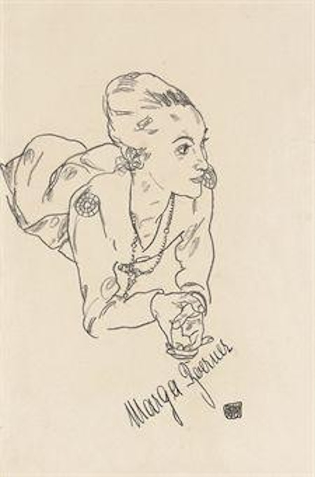 Die Schauspielerin Marga Boerner by Egon Schiele