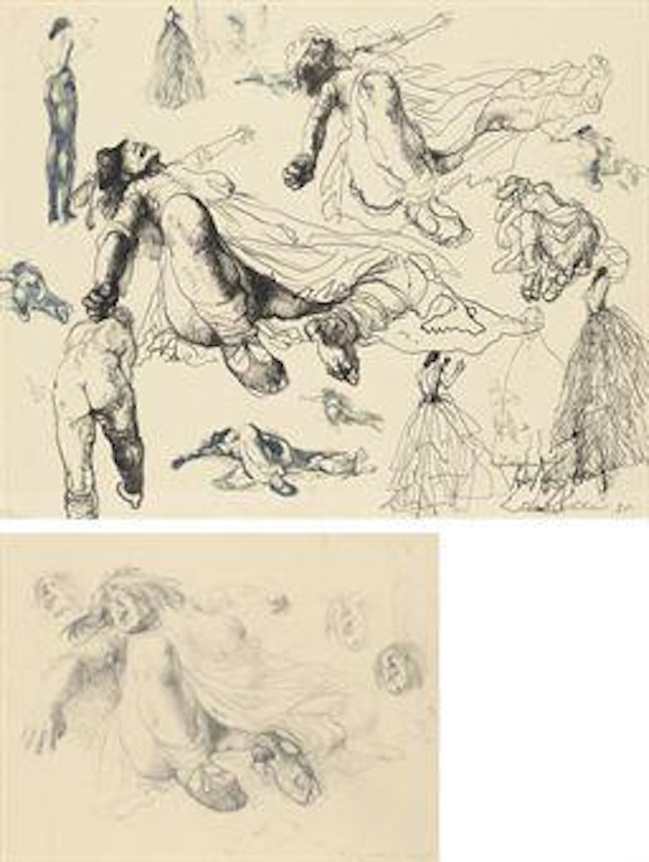 Study for Phenomena (recto & verso) by Pavel Tchelitchew