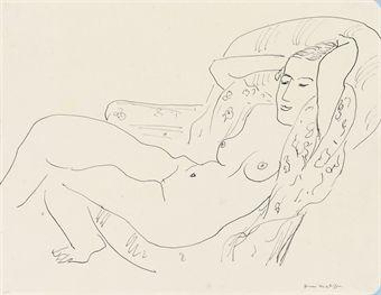 Femme nue, étendue, les bras relevés by Henri Matisse