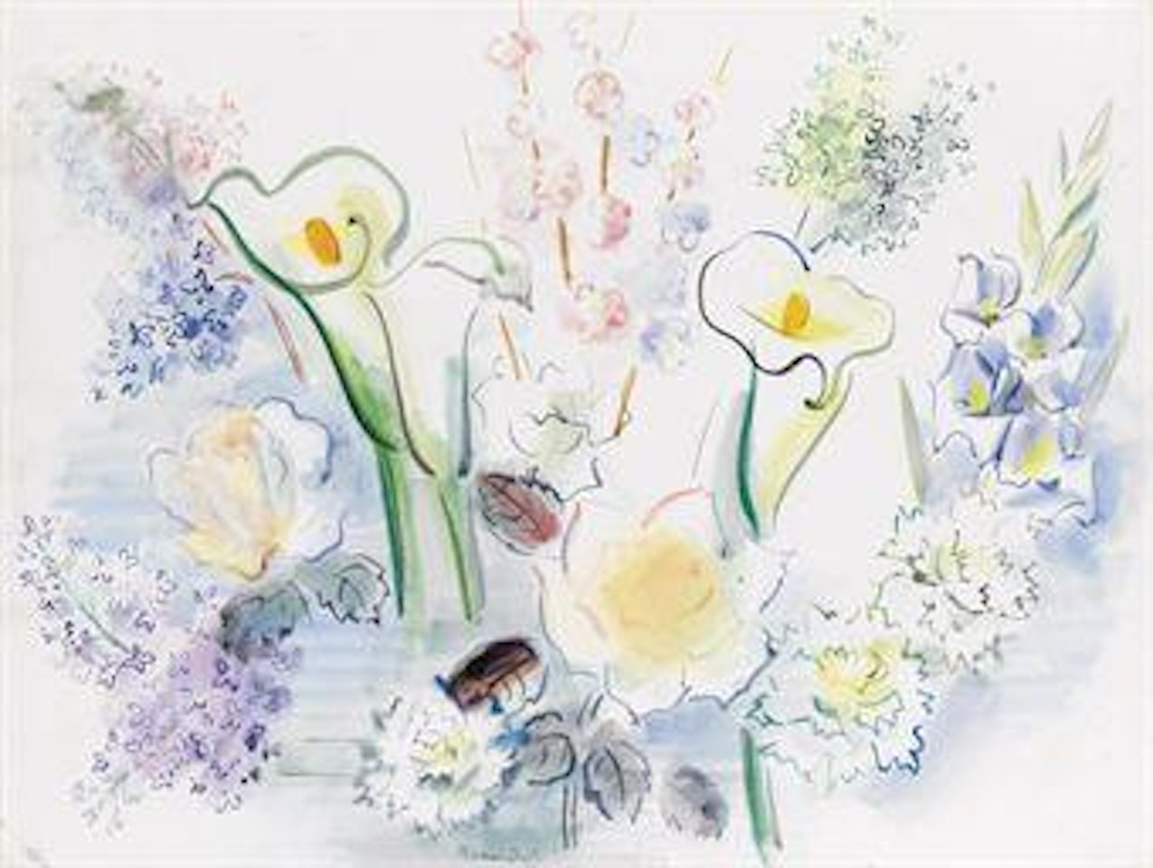 Bouquet de fleurs aux arums by Raoul Dufy