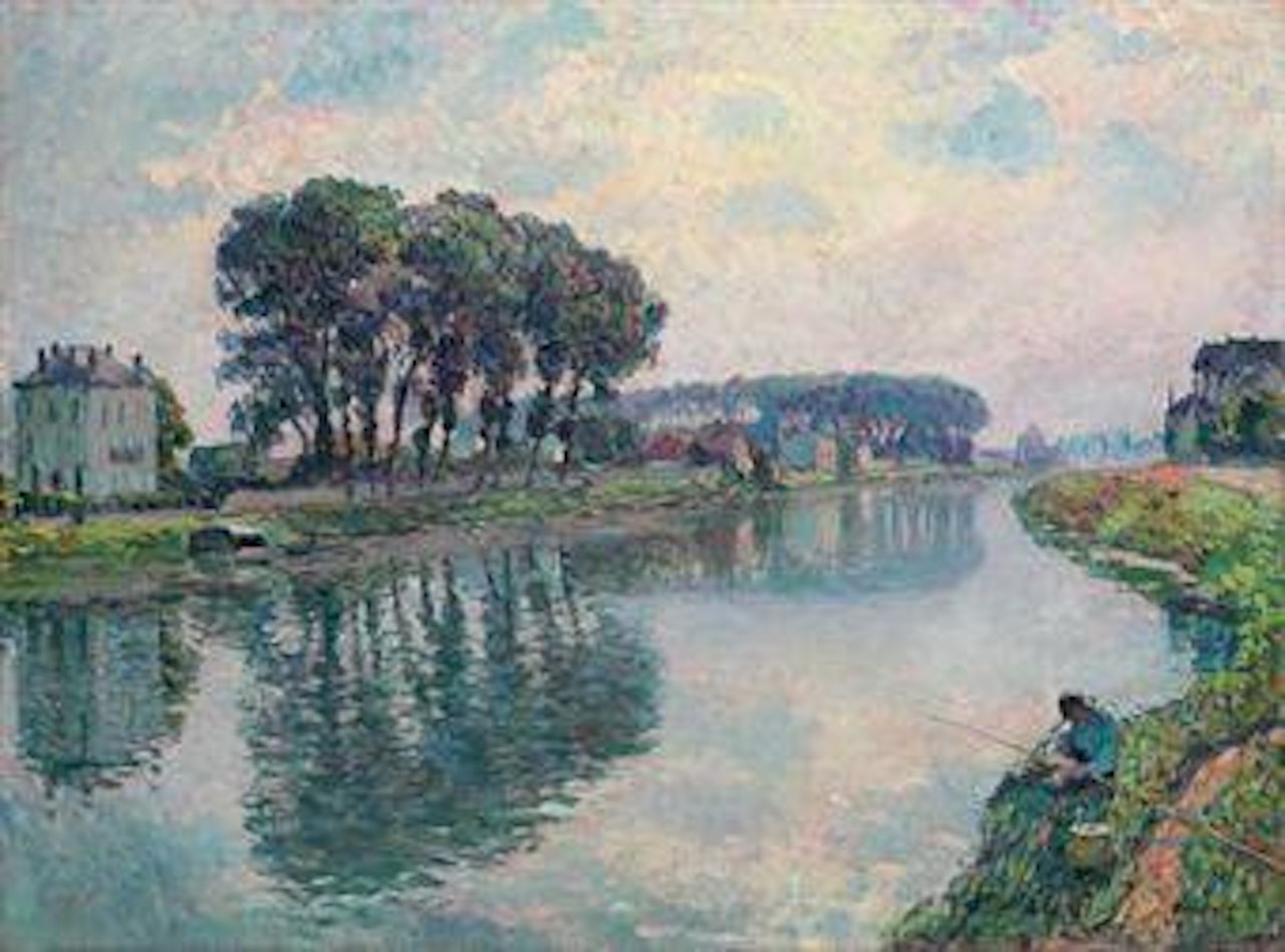 Pêcheur au bord de la Marne à Lagny by Henri Lebasque