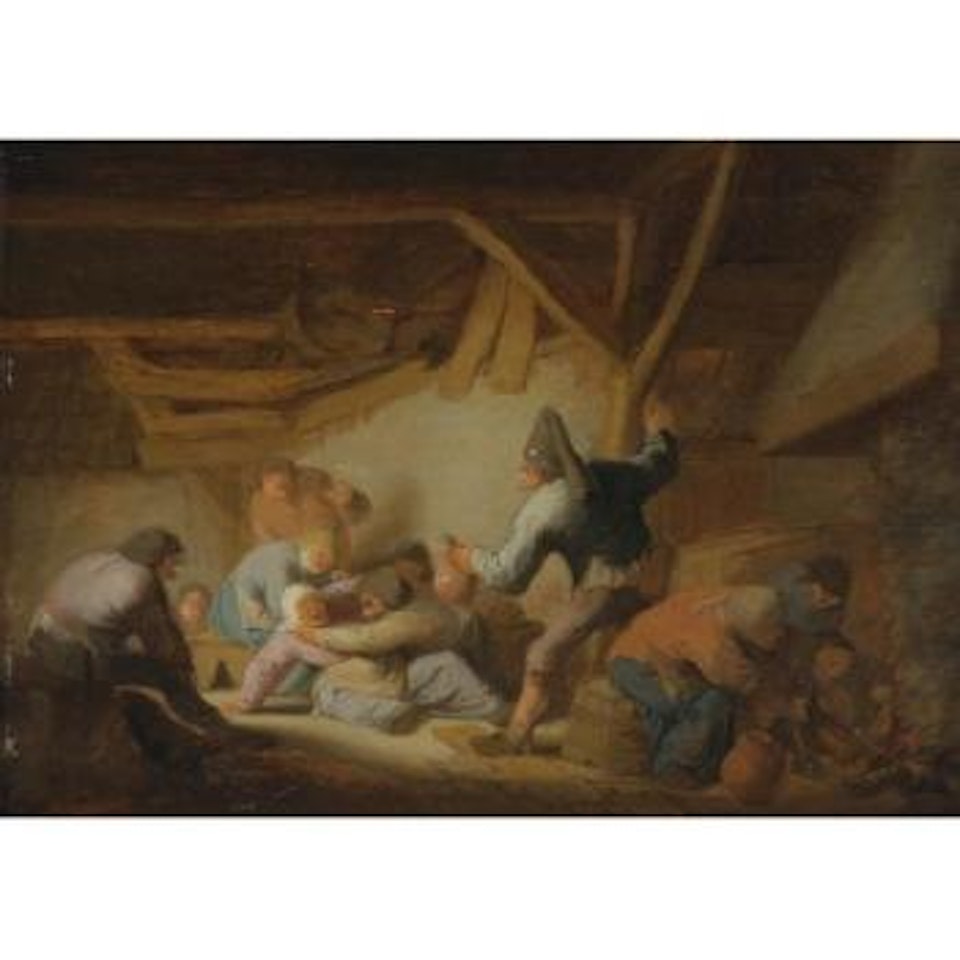 Peasant Brawl In A Tavern by Adriaen van Ostade