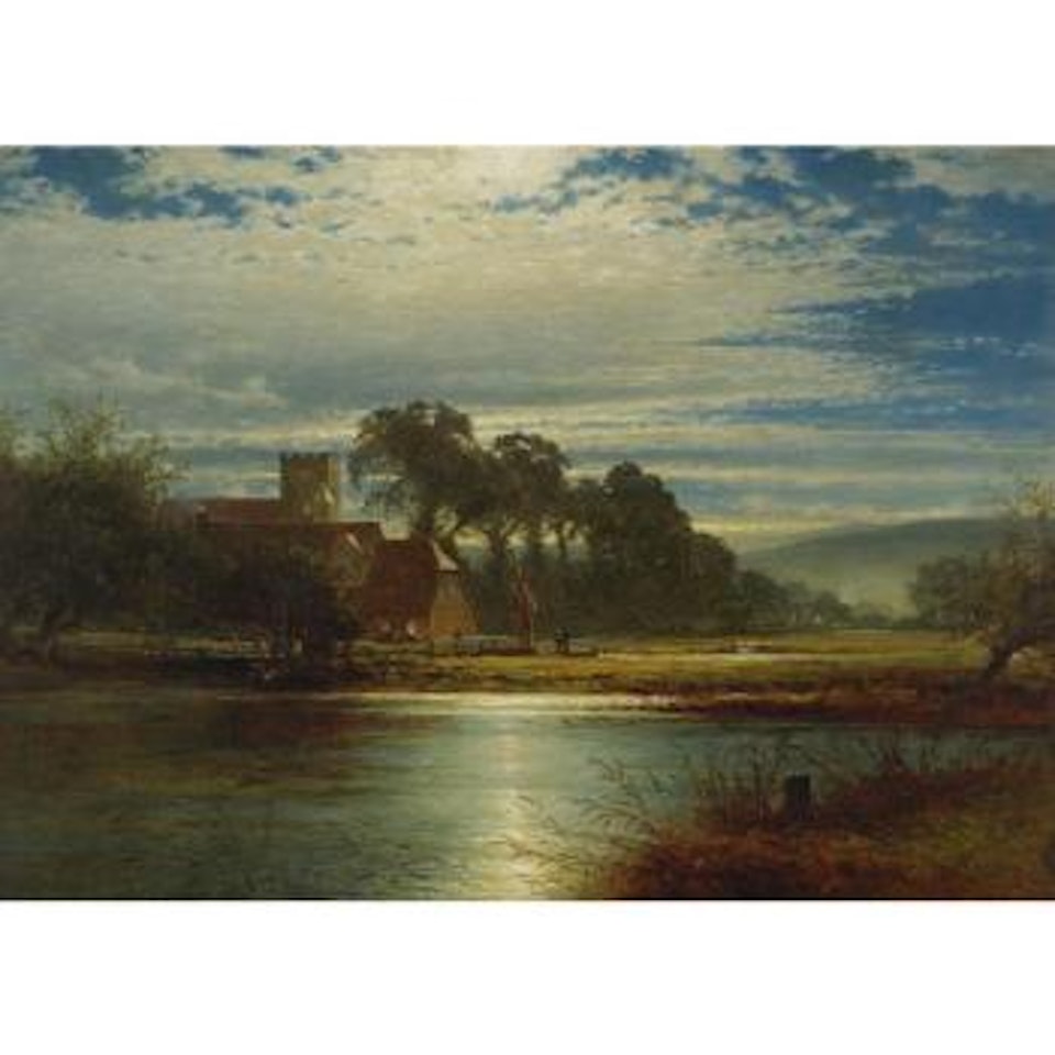Manor On The River by Benjamin Williams Leader