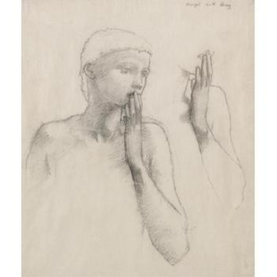 Study Of A Figure With Raised Hand by Edward Coley Burne-Jones