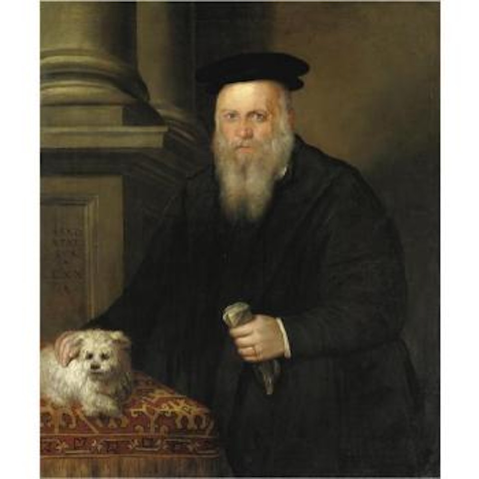 Ritratto Di Gentiluomo Con Cagnolino by Venetian School