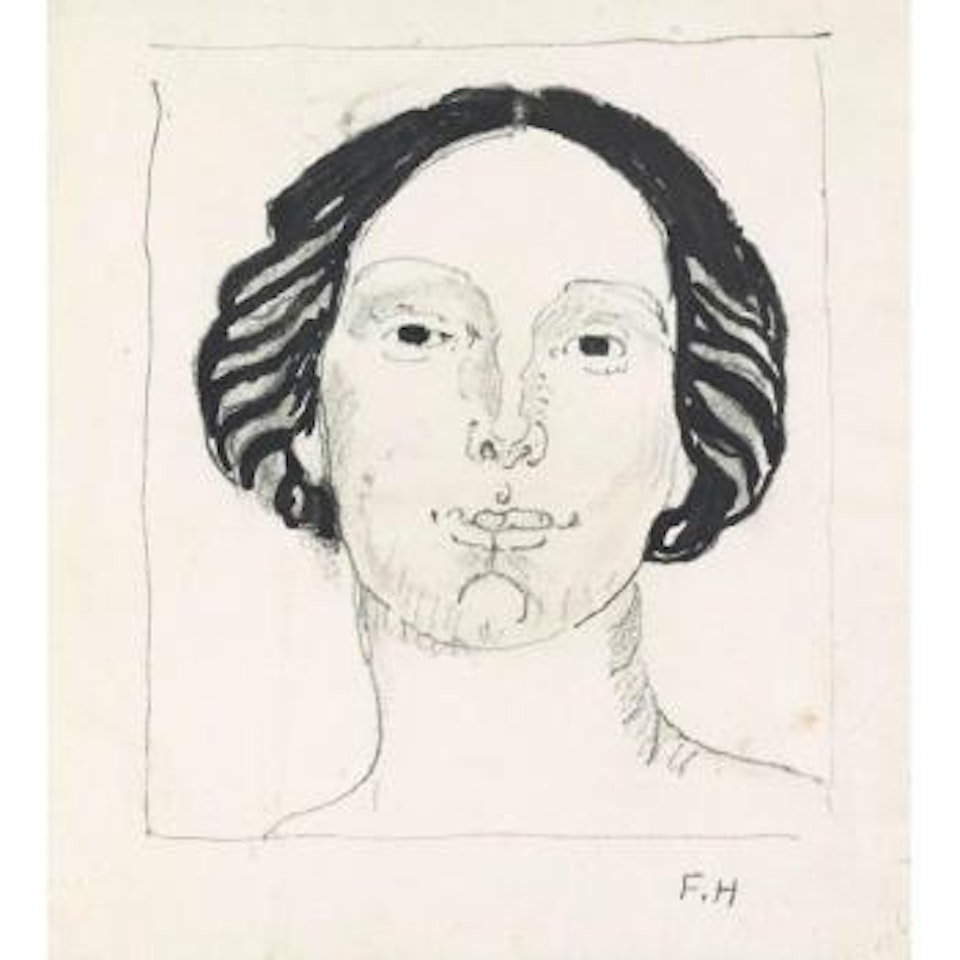 Bildnisstudie Jeanne Charles Cerani-Cišić Zum Medaillon Der 50-Franken-note by Ferdinand Hodler