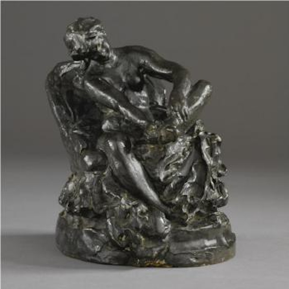 Femme Nue Assise Dans Un Fauteuil Et Retirant Son Bas by Aime Jules Dalou