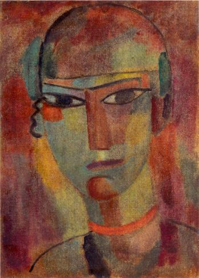 Mystischer Kopf: Weiblicher Kopf by Alexej von Jawlensky
