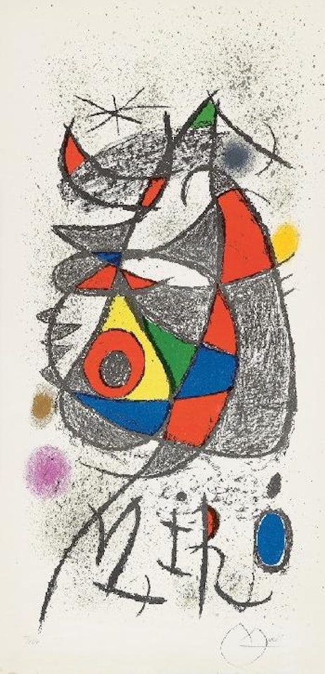 Plakat fur die Ausstellung Peintures, Gouaches, Dessins by Joan Miró