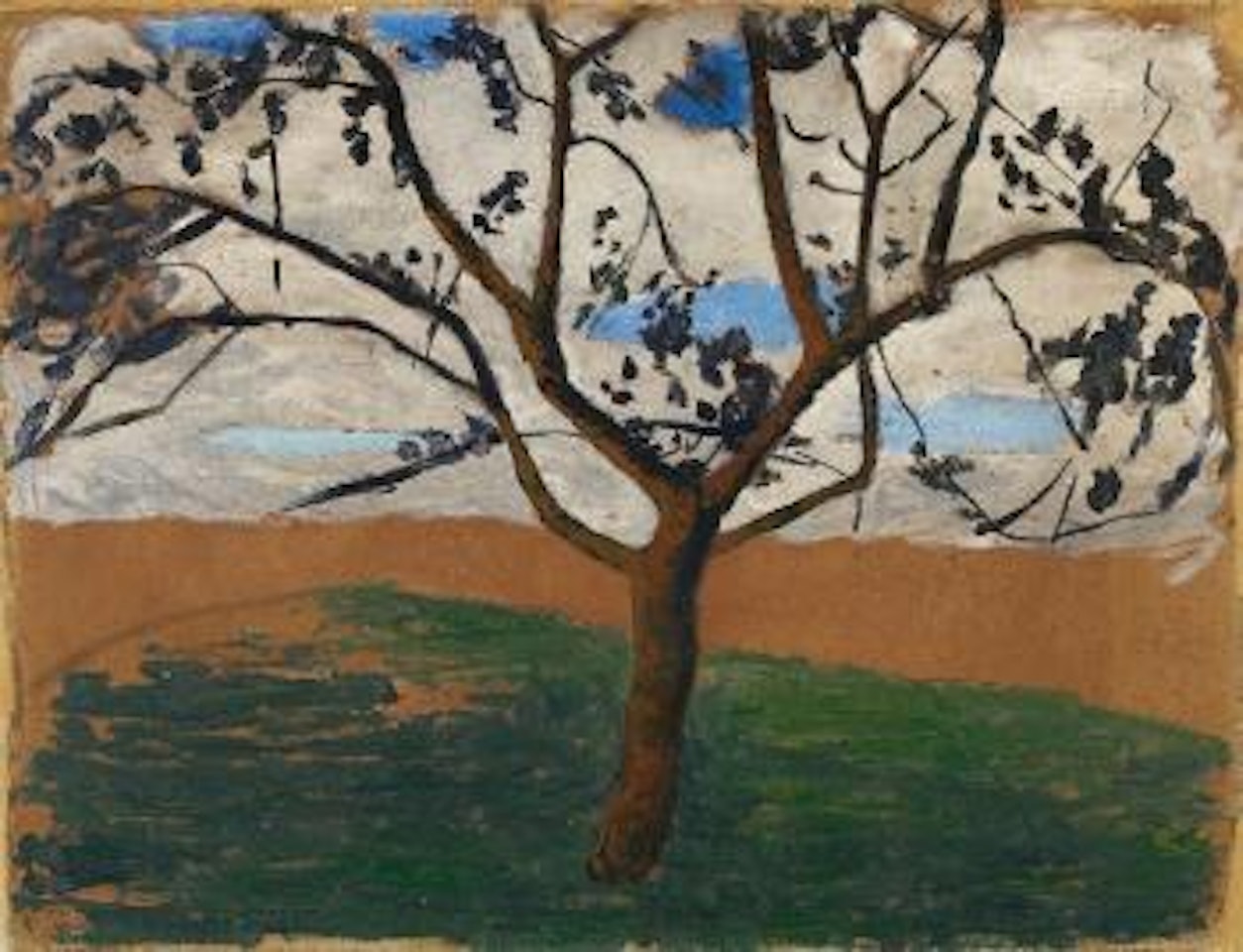 Apfelbaum vor hellem Himmel by Paula Modersohn-Becker