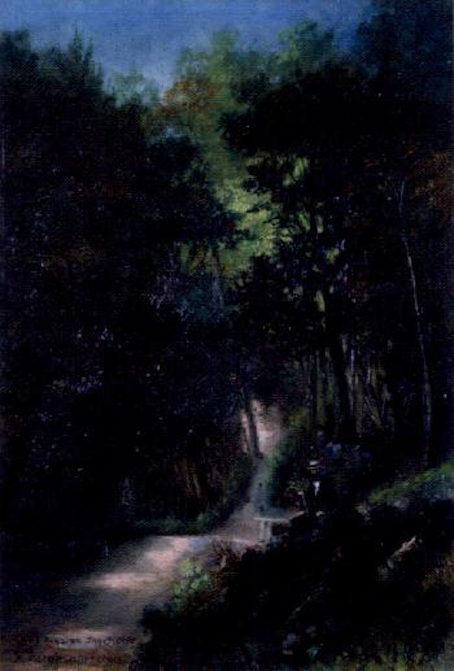 Promeneur dans le sous-bois by Victor Charreton