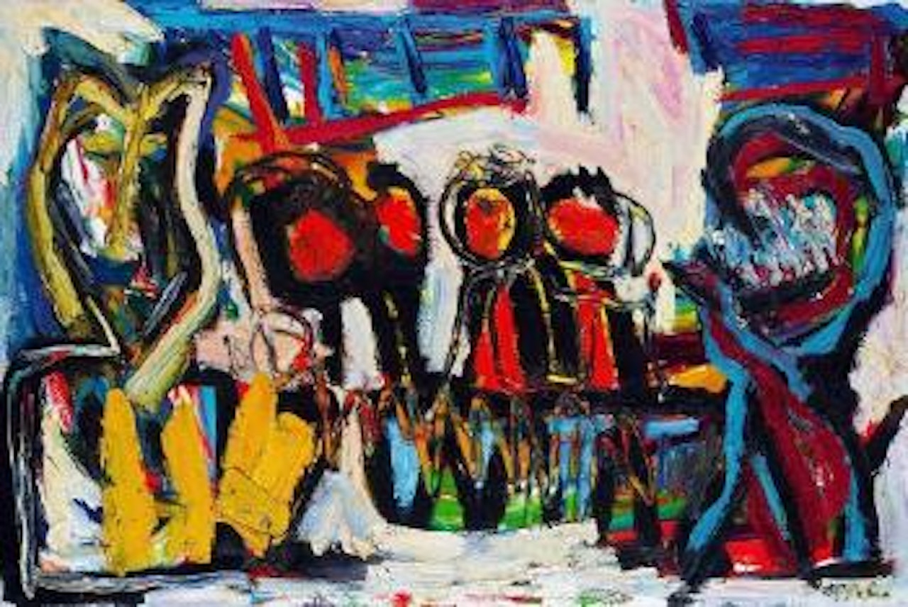 Les inconnus colorés by Karel Appel
