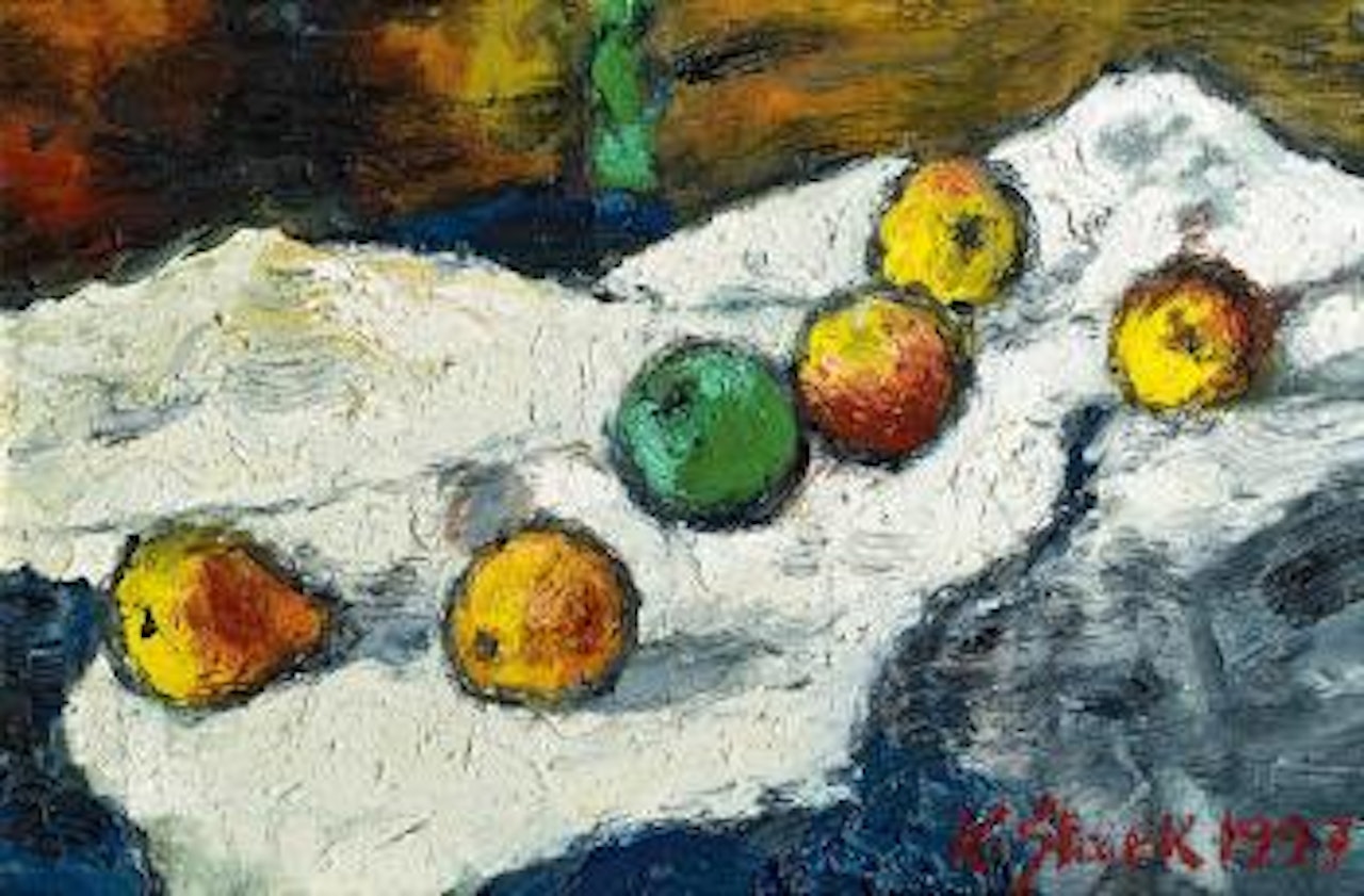Stillleben mit Apfel by Karl Stark
