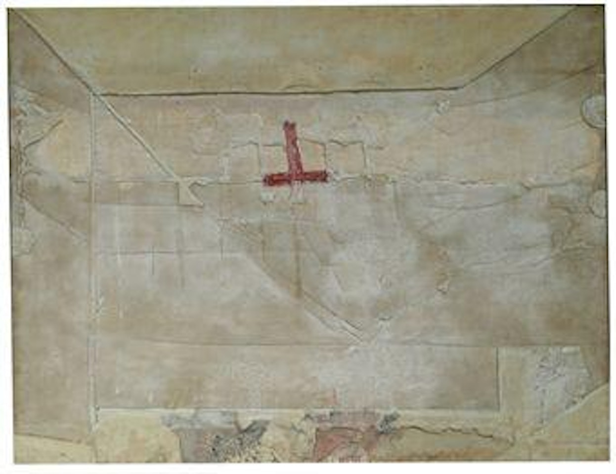 Blanc amb signe vermellós (White with Reddish Sign) by Antoni Tapies