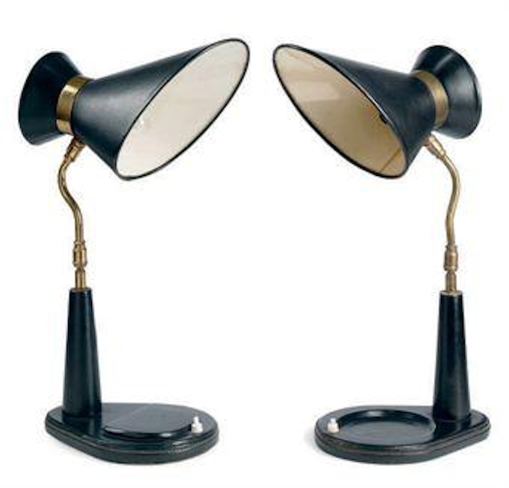 Two Adjustable Table Lamps by Jacques Adnet