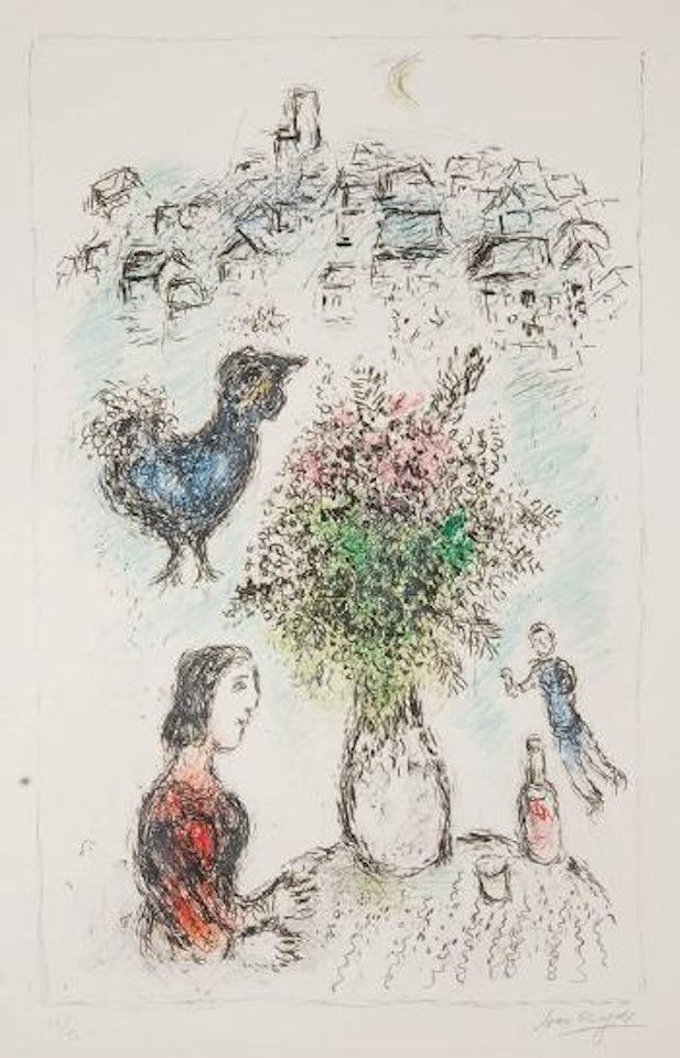 Le bouquet rose by Marc Chagall