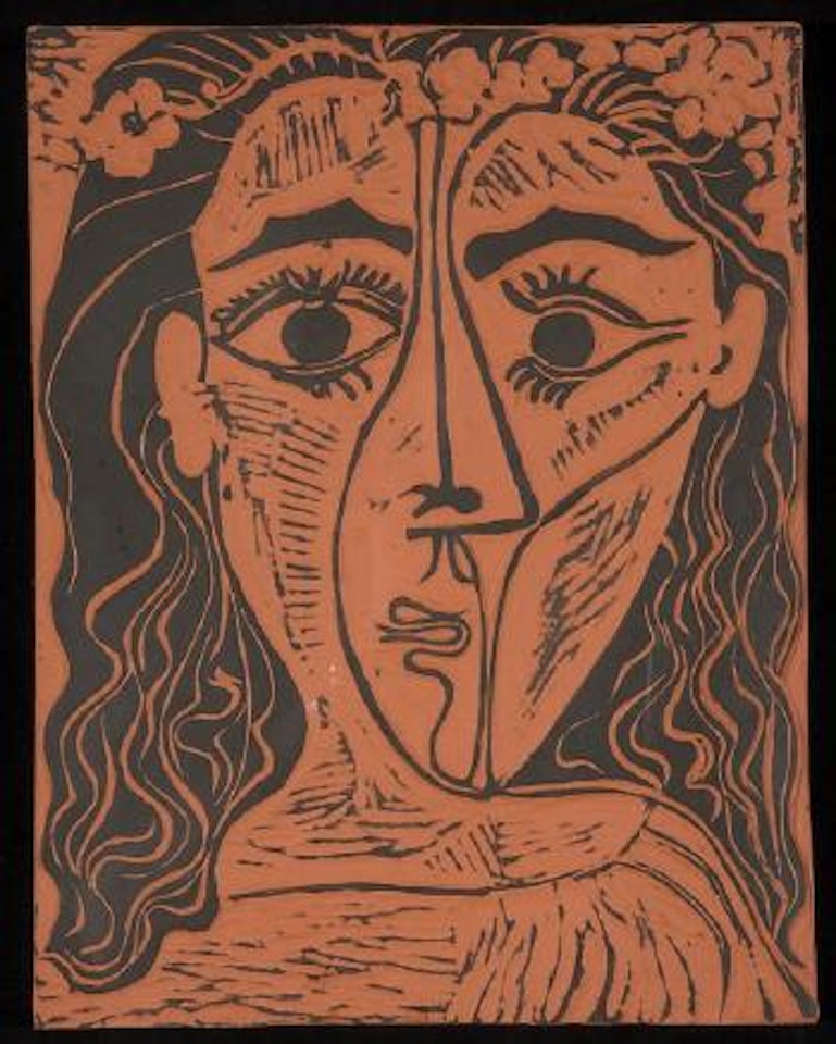 Tete femme a la Couronne de fleurs by Pablo Picasso