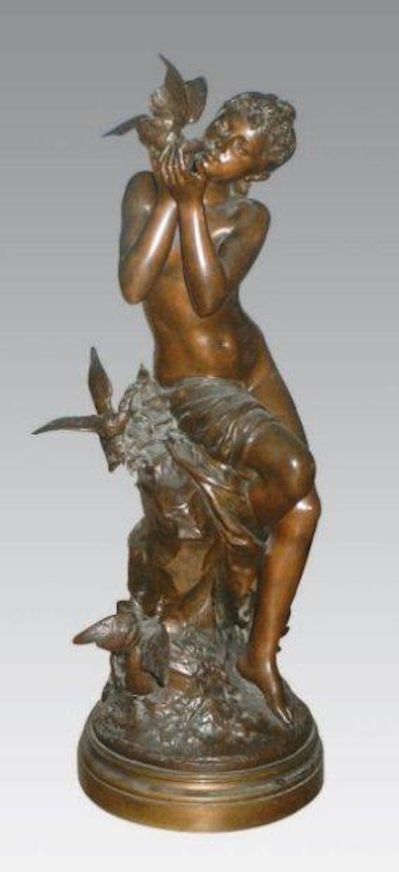 Fillette à la colombe by Mathurin Moreau