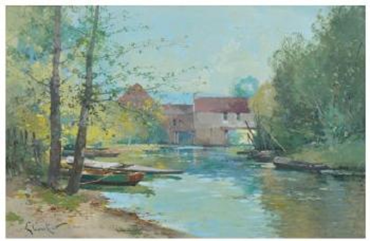 Le vieux moulin de Dennemont by Eugene Galien-Laloue