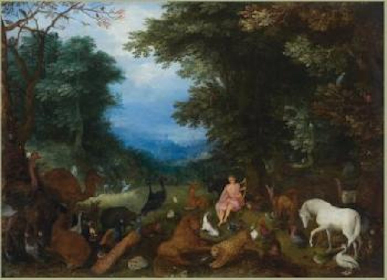Paysage de paradis avec Orphée charmant les animaux by Jan Brueghel the Younger