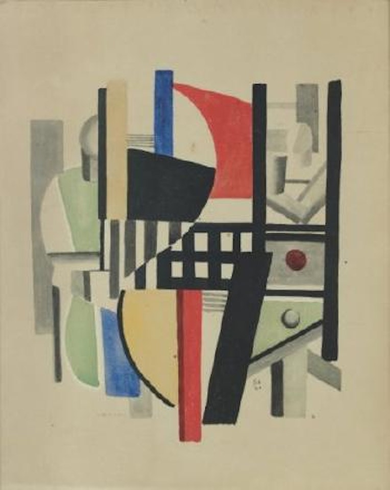 Composition cubiste (Le garçon de café) by Fernand Leger