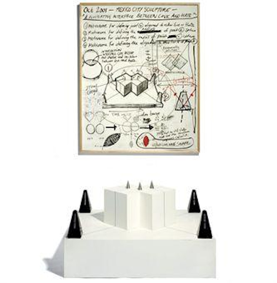 Studio Wall Drawing; Sculpture for Mexico City (A Fluctuating Interface between Love and Hate) by Keith Tyson