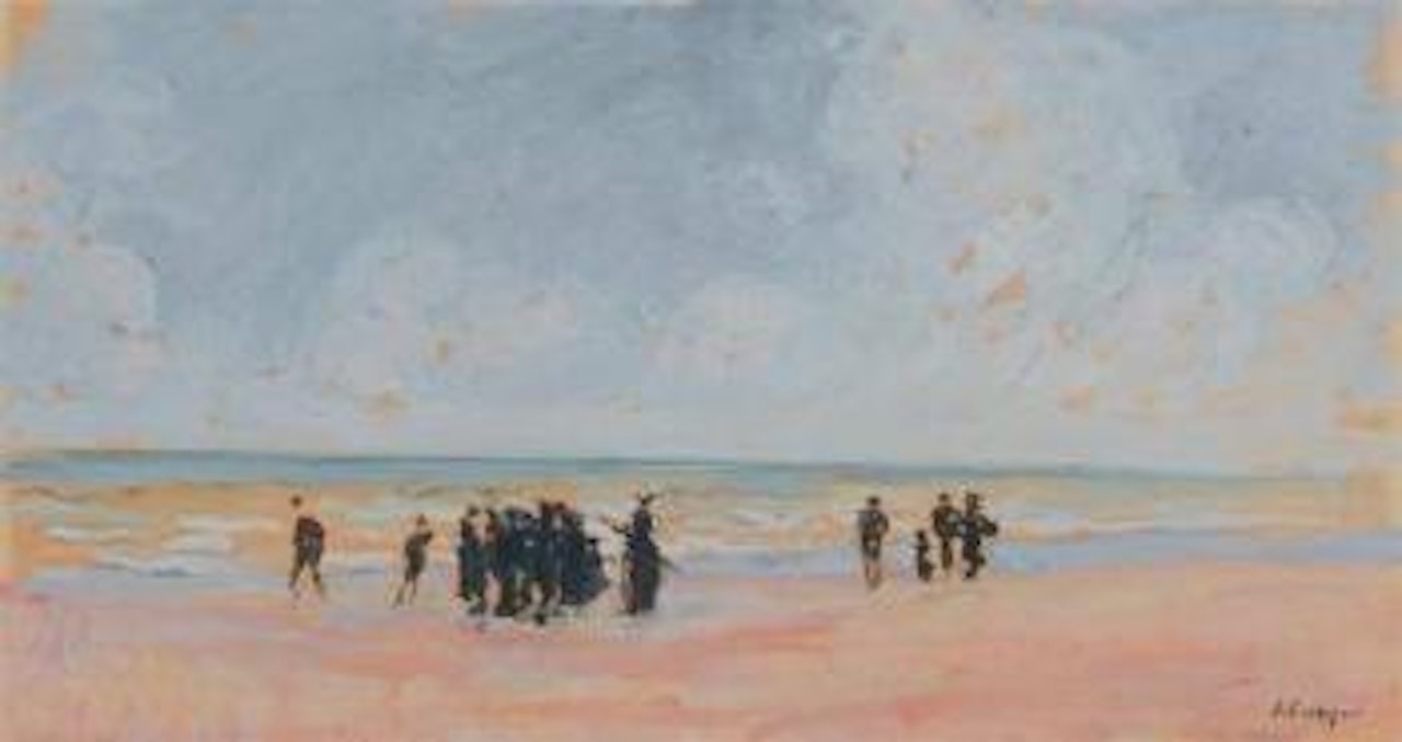 Personnages en bord de mer by Henri Lebasque