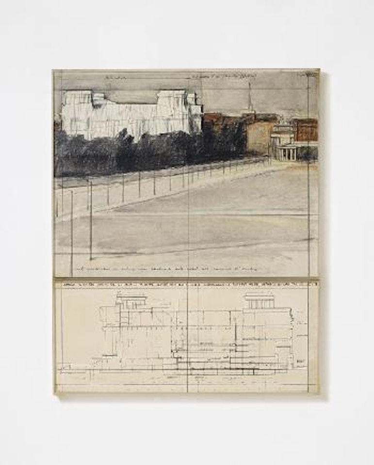 Wrapped Reichstag (Project for der Deutsche Reichstag - Berlin) by Christo
