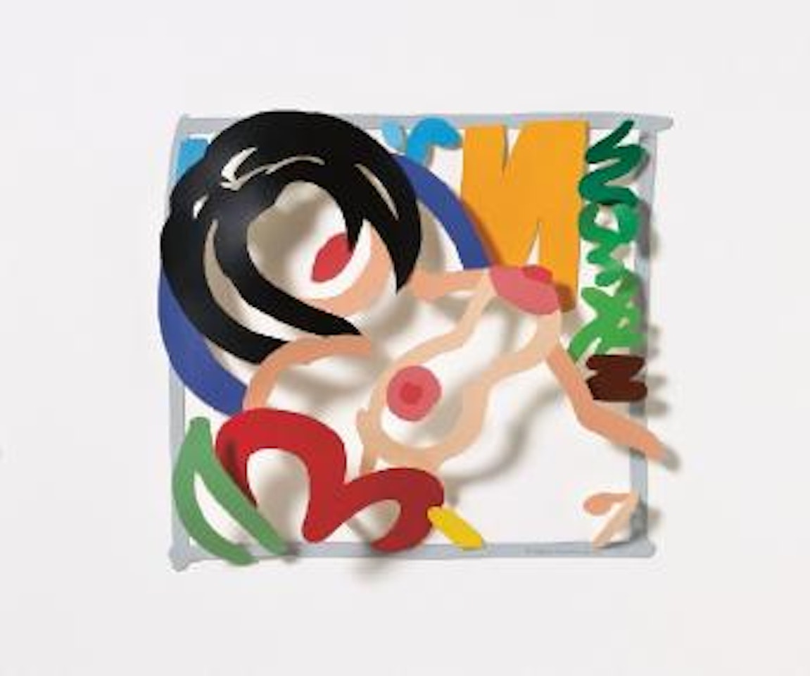 Maquette for country nude (brunette, yellow curtain) by Tom Wesselmann