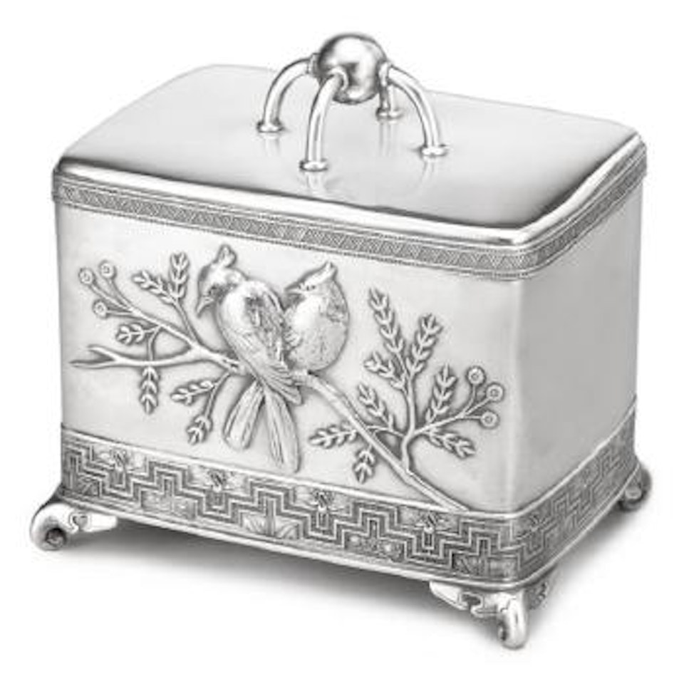 An American Silver 'Japanesque' Tea Caddy, Tiffany & Co., New York by Tiffany & Co.