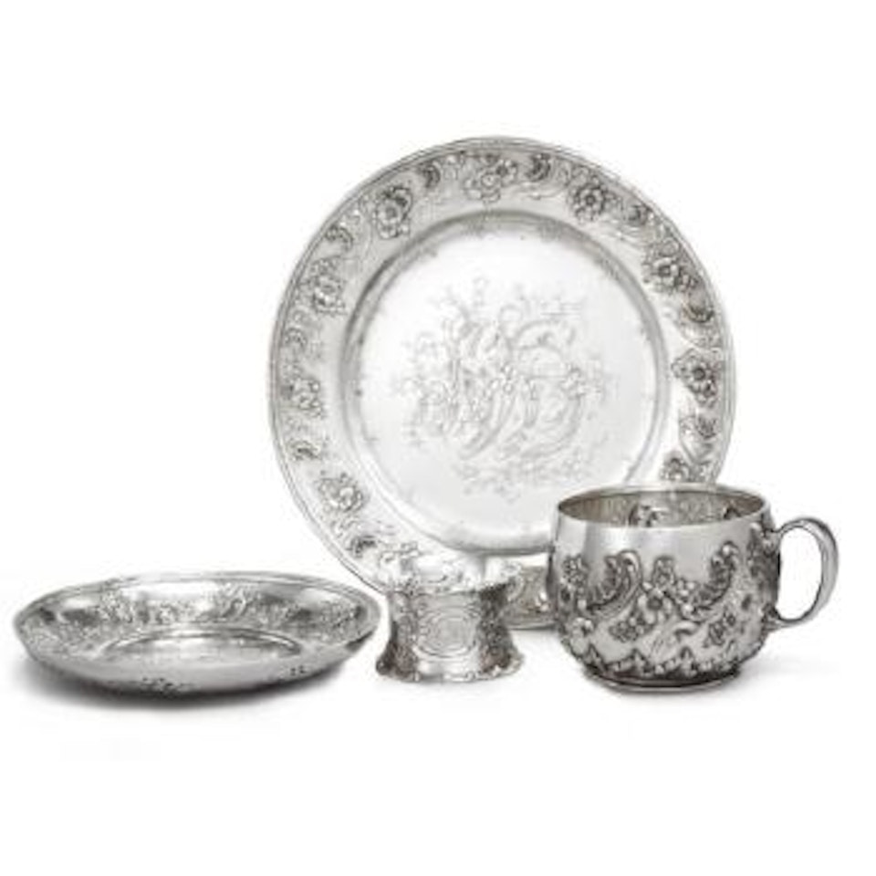 An American Silver Seven-piece Child's Set, Tiffany & Co., New York by Tiffany & Co.