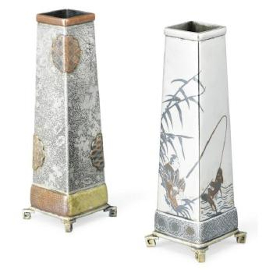 Two American Silver And Mixed-metal 'Japanesque' Vases, Tiffany & Co., New York by Tiffany & Co.