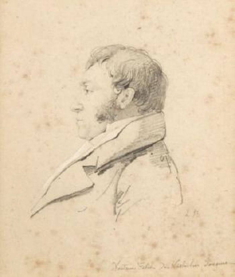 Portrait de profil du docteur Félix de l'Isle-sur-Sorgues by Louis-Leopold Boilly