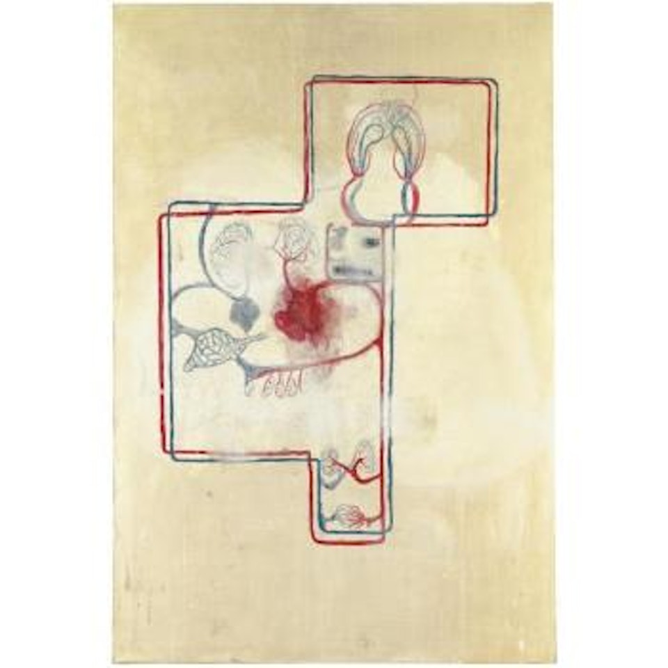 House Plan With Broken Heart by Guillermo Kuitca