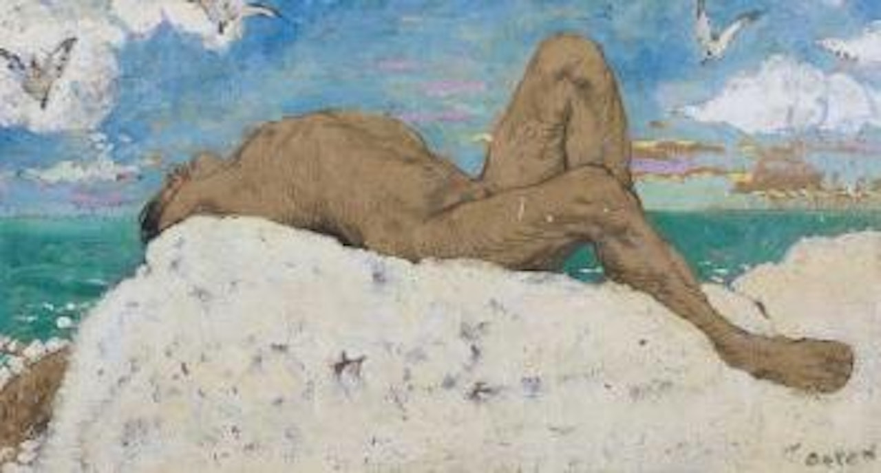 Nude on the hill of Howth by William Orpen